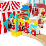 Bigjigs Rail Wooden Fun Fair Train Set, 54 Play Pieces GOODS Superdrug   