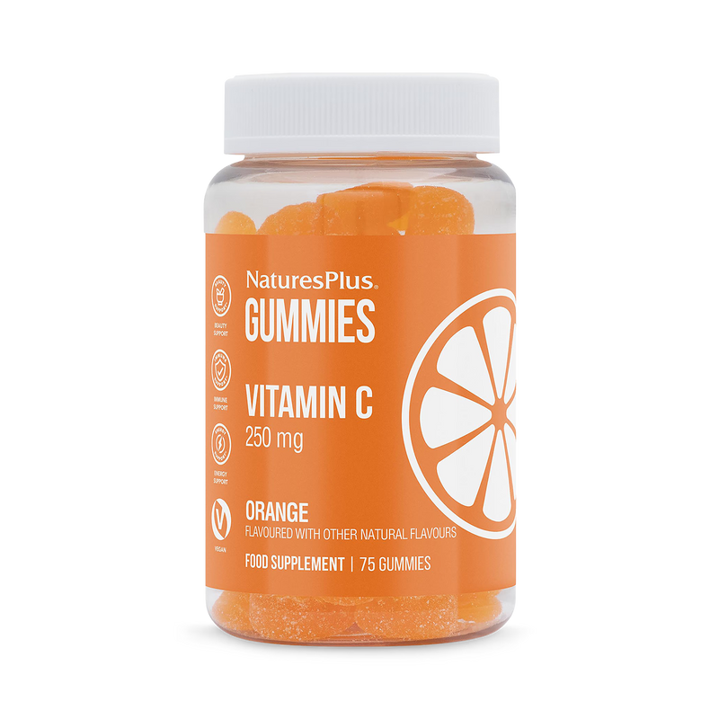 NaturesPlus Vitamin C gummies 250 mg orange (British brand)