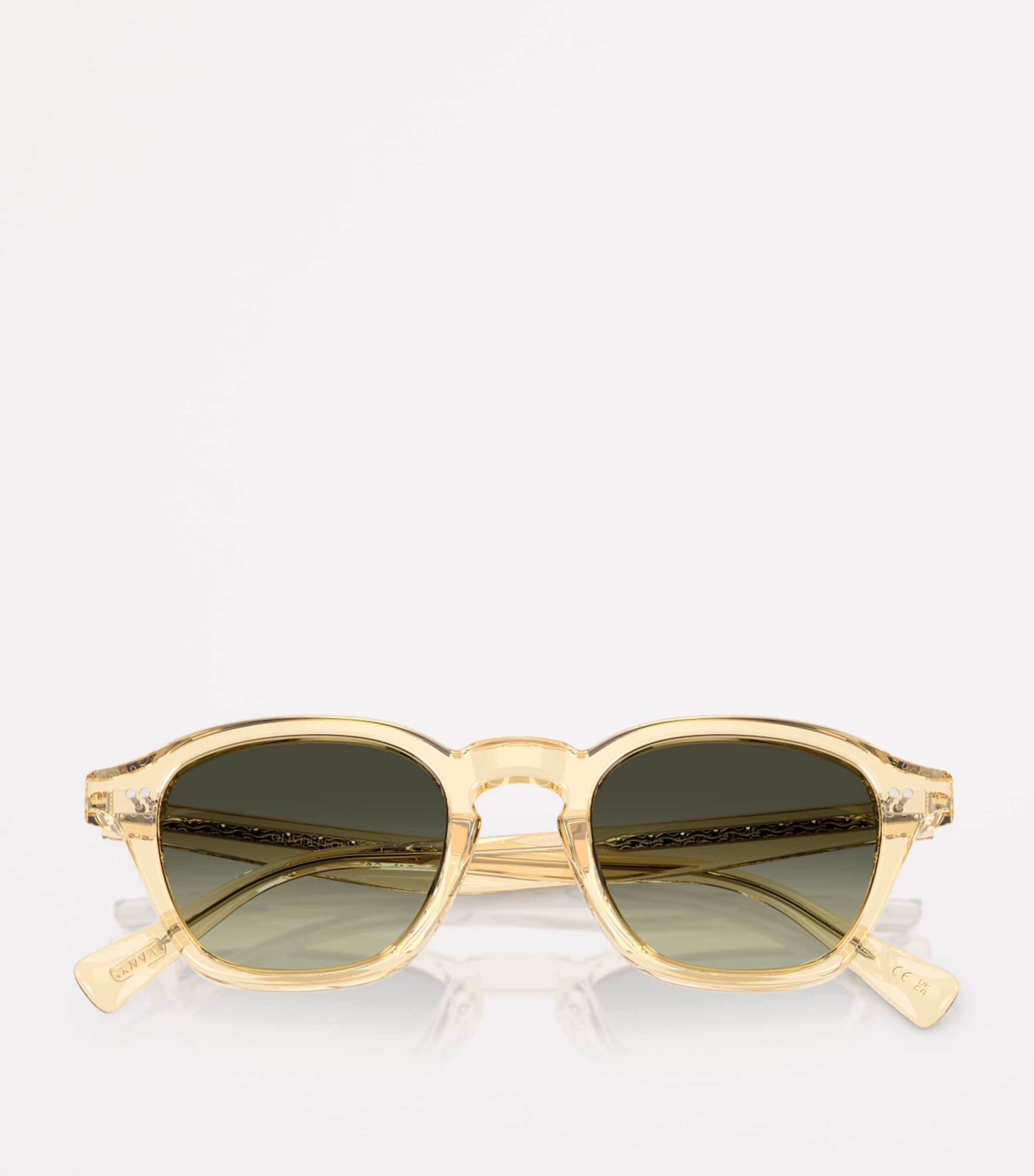 Oliver Peoples square Eyles sunglasses with mirrored lenses, imported from the UK