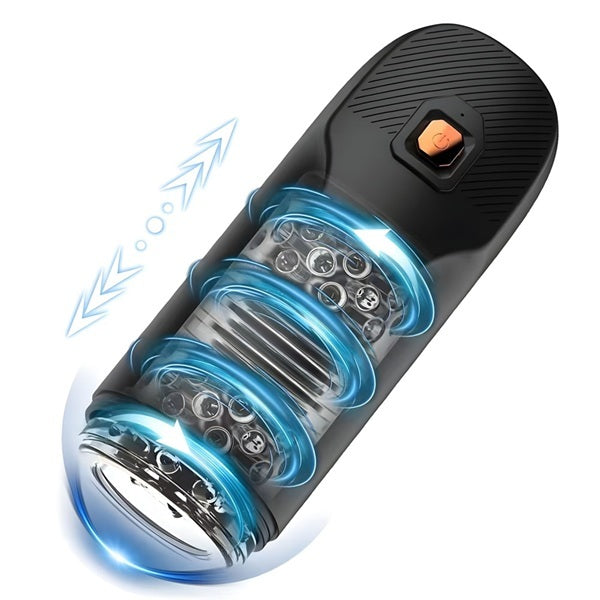 Rev rotating thrusting male masturbator - British product
