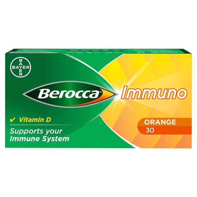 Berocca Immuno Orange Flavour Energy Immunity Vitamin Tablets   30 per pack GOODS M&S   