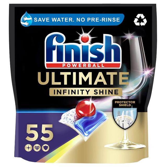 Finish Ultimate Infinity Shine Dishwasher Tablets   55 per pack