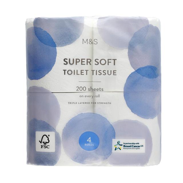 M&S Soft Toilet Tissue   4 per pack