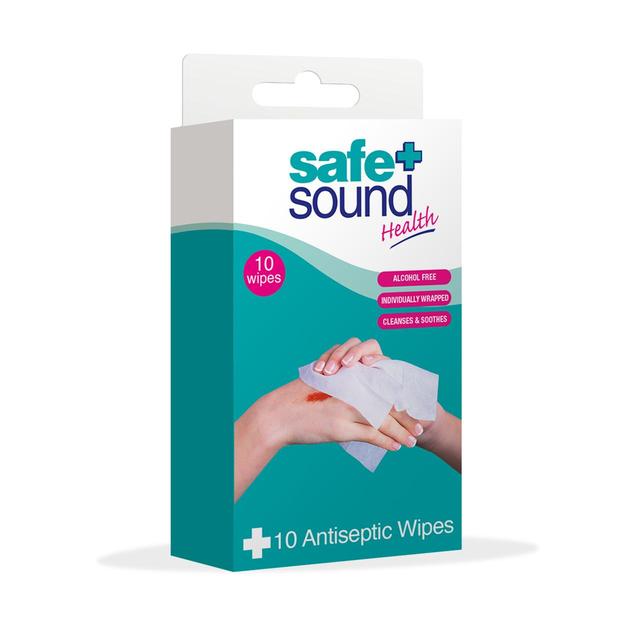 Safe & Sound Antiseptic Wipes    10 per pack GOODS M&S   