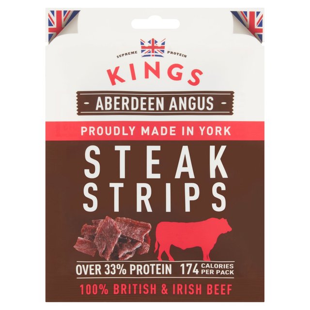 Kings Elite Snacks Aberdeen Angus Steak Strips   60g GOODS M&S   