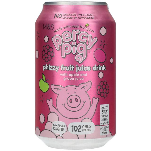 M&S Percy Pig Phizzy Fruit Juice Drink   4 x 330ml