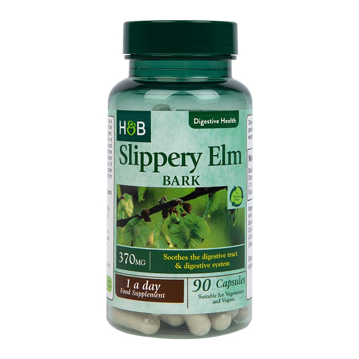 Holland & Barrett Slippery Elm Bark 370mg 90 Capsules GOODS Holland&Barrett   