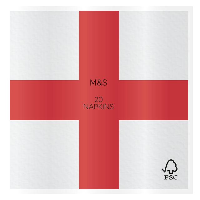 M&S England Flag Napkins   20 per pack GOODS M&S   