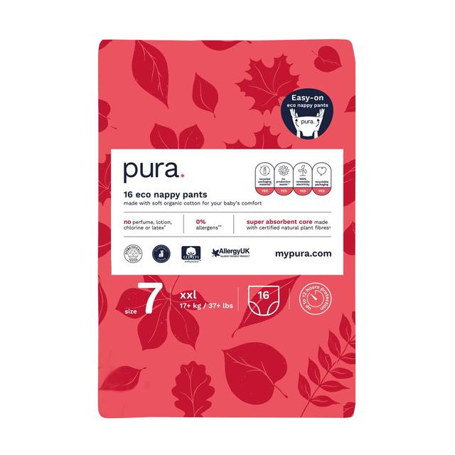 Pura High Performance Eco Nappy Pants Size 7 (17+ kg)    16 per pack GOODS M&S   