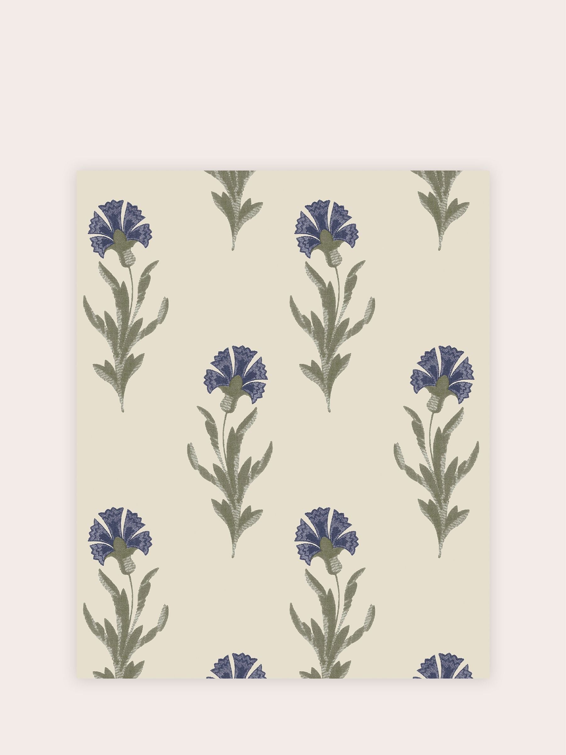 Laura Ashley dusky seaspray blue dandelion wallpaper sample A4 (British brand)