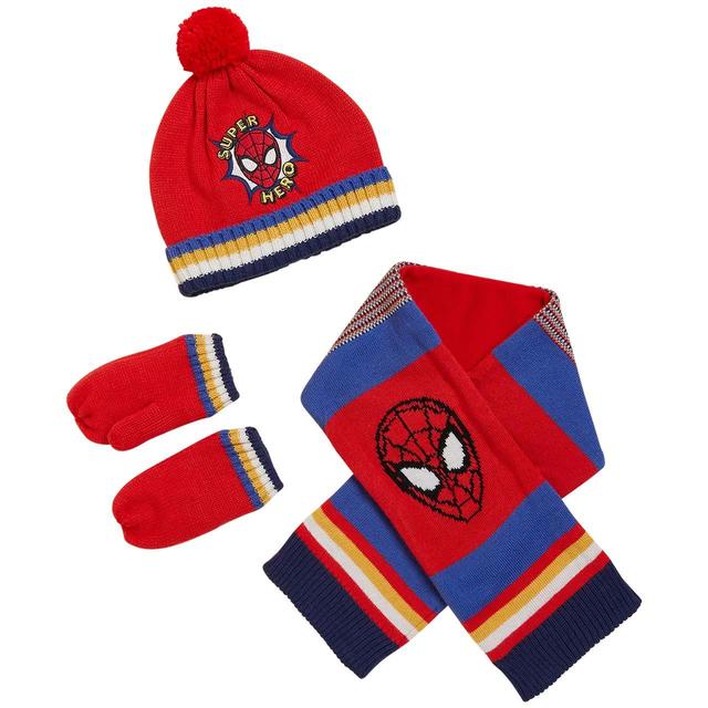 M&S Kids SpidermanTM Knitted Set 12M-6Y Red