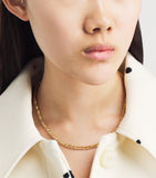 Suzanne Kalan yellow gold diamond tennis necklace 43cm, UK version