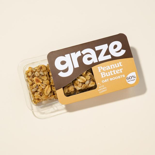 Graze Protein Peanut Butter Vegan Snacks With Oats   50g GOODS M&S   