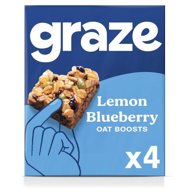 Graze Vegan Lemon Blueberry Snack Bars   4 per pack GOODS M&S   