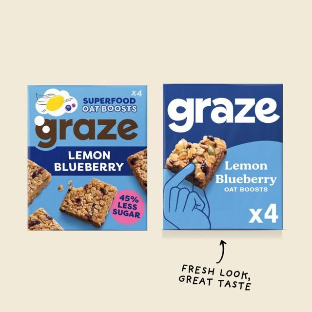 Graze Vegan Lemon Blueberry Snack Bars   4 per pack GOODS M&S   