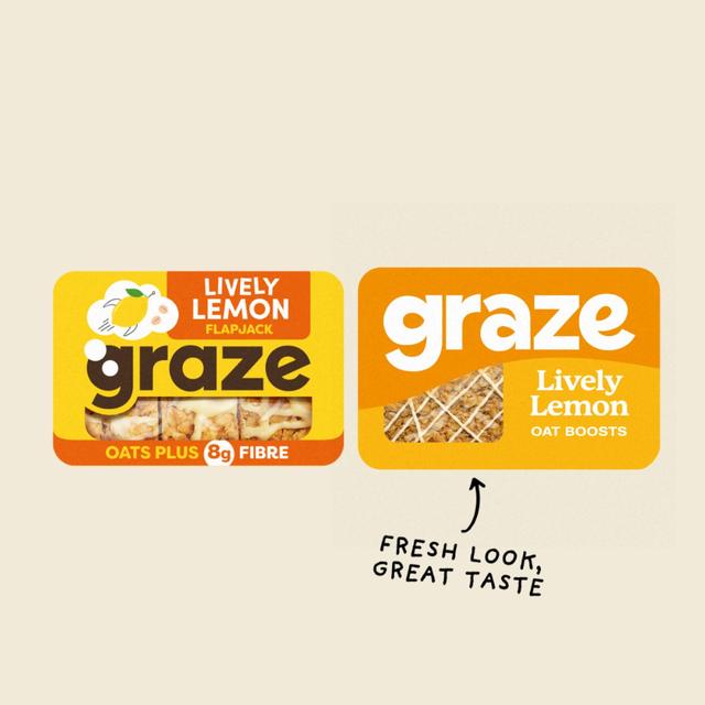 Graze Lively Lemon Snack Bars Wholegrain Oats   50g GOODS M&S   