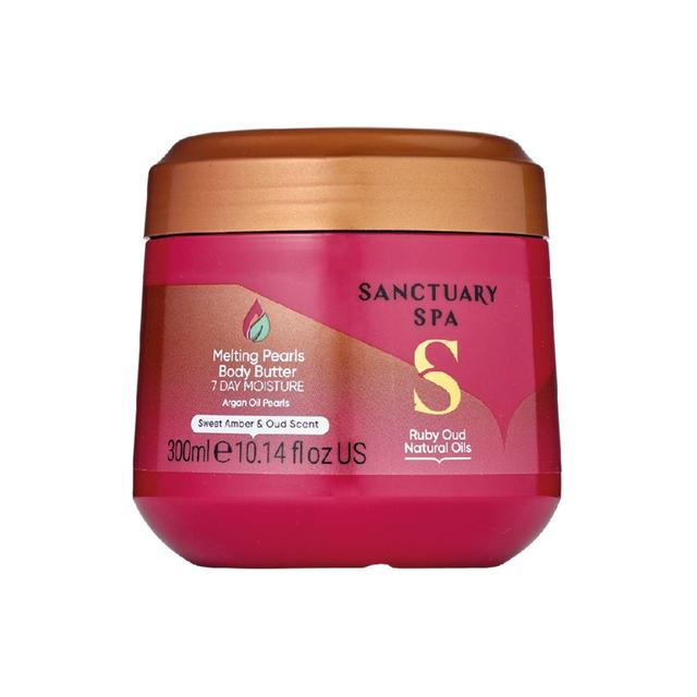 Sanctuary Spa Ruby Oud Natural Oils Melting Pearls Body Butter   300ml GOODS M&S   