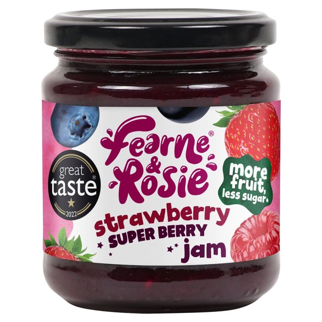 Fearne and Rosie Reduced Sugar Strawberry Superberry Jam    310g GOODS M&S   