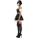 Fever Flirty French Maid Costume Black with Headpiece (British brand)