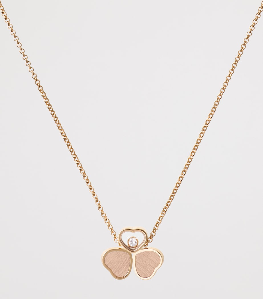Chopard Happy Hearts rose gold diamond necklace, UK version