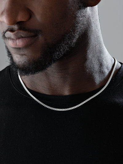 Sterling Silver Curb Chain Necklace 50cm