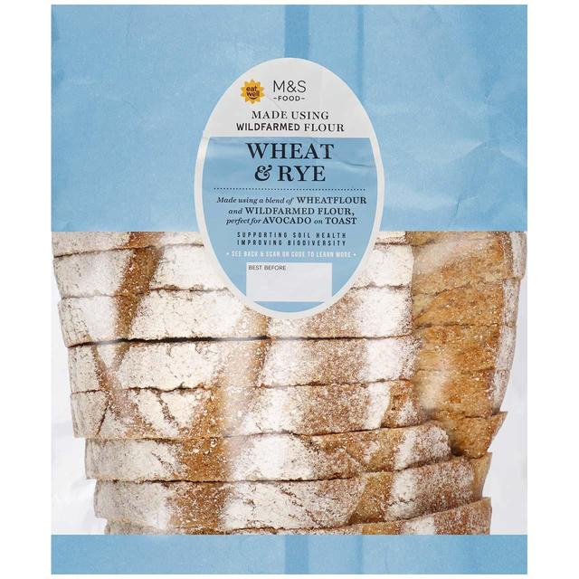 M&S Wildfarmed Wheat & Rye Flour Bread   380g GOODS M&S   