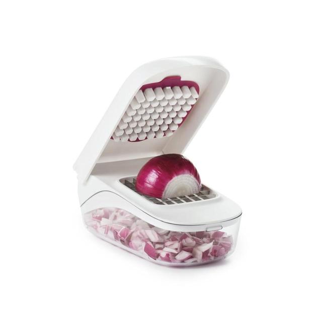 OXO SoftWorks Vegetable Chopper with Easy Pour Opening GOODS M&S   