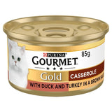 Gourmet Gold Casserole in Gravy Duck and Turkey Wet Cat Food   85g GOODS M&S   