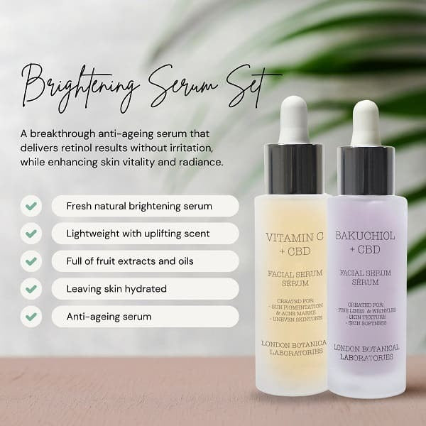 London Botanical Laboratories Bakuchiol and Vitamin C serum, imported from the UK