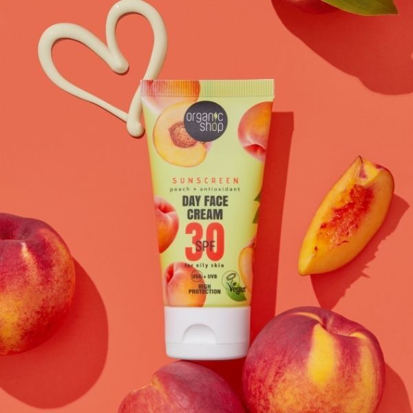 Organic Shop sunscreen SPF30 oily skin 50ml, imported from the UK