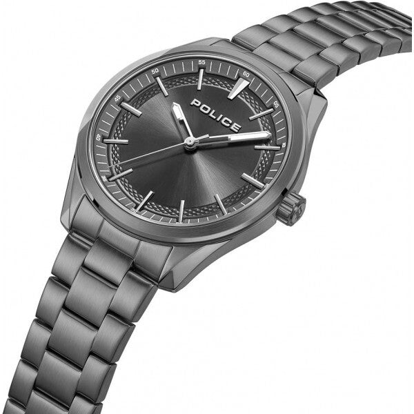 Police Gunmetal Mens Grille Watch, UK version