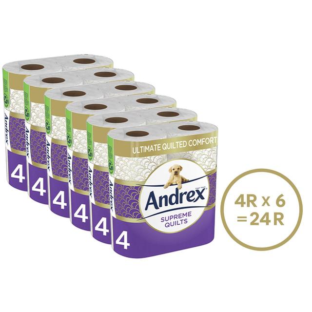 Andrex Supreme Quilts Toilet Roll   6 x 4 per pack GOODS M&S   