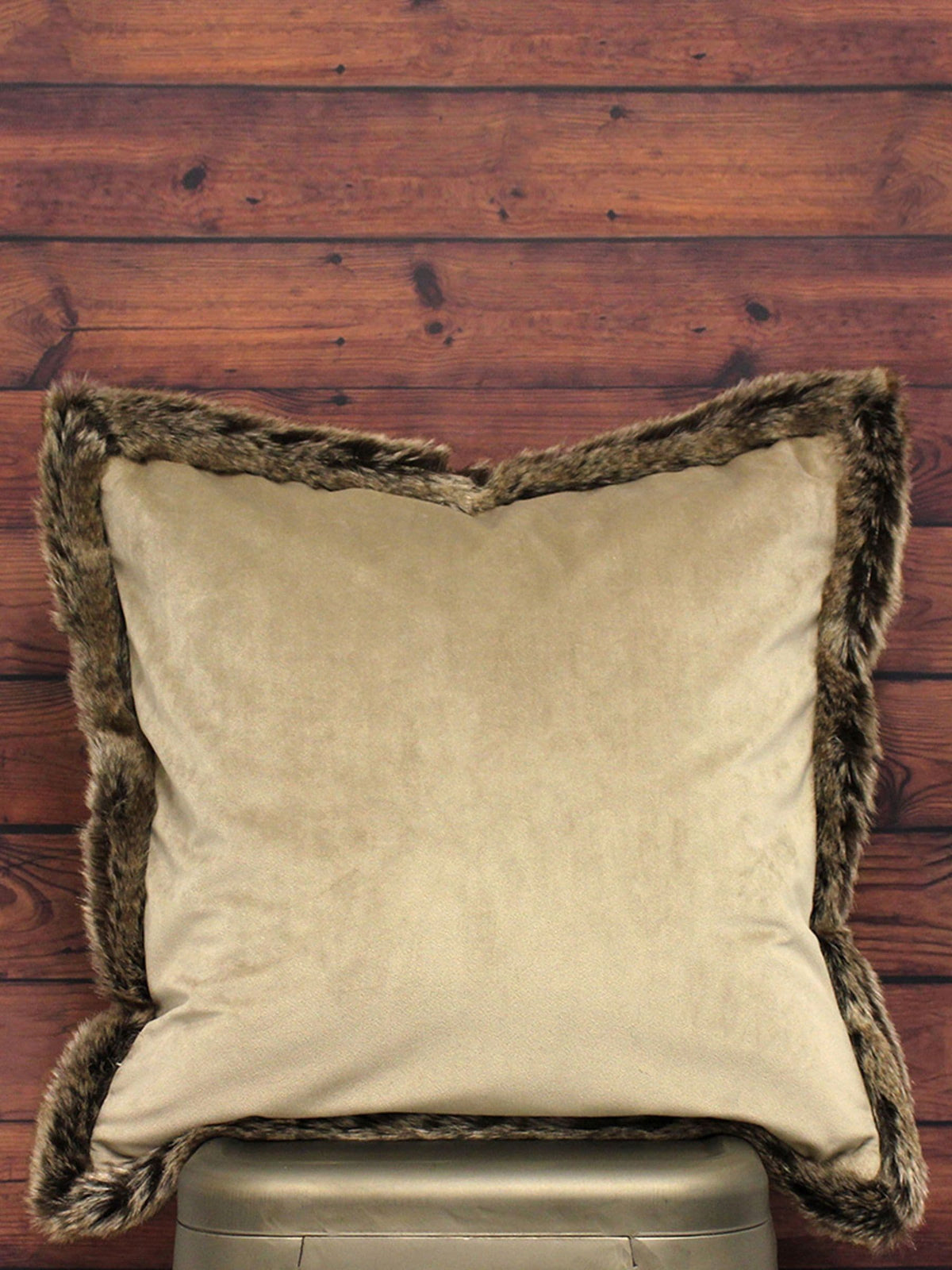 Riva Paoletti Kiruna cushion faux fur trim 45cm (British brand)