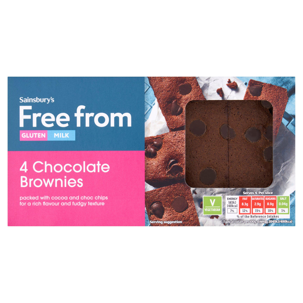 Sainsbury's Free From Chocolate Brownies x4