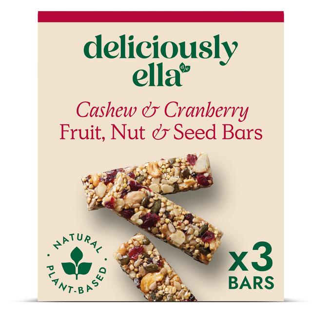 Deliciously Ella Cashew & Cranberry Bars   3 per pack