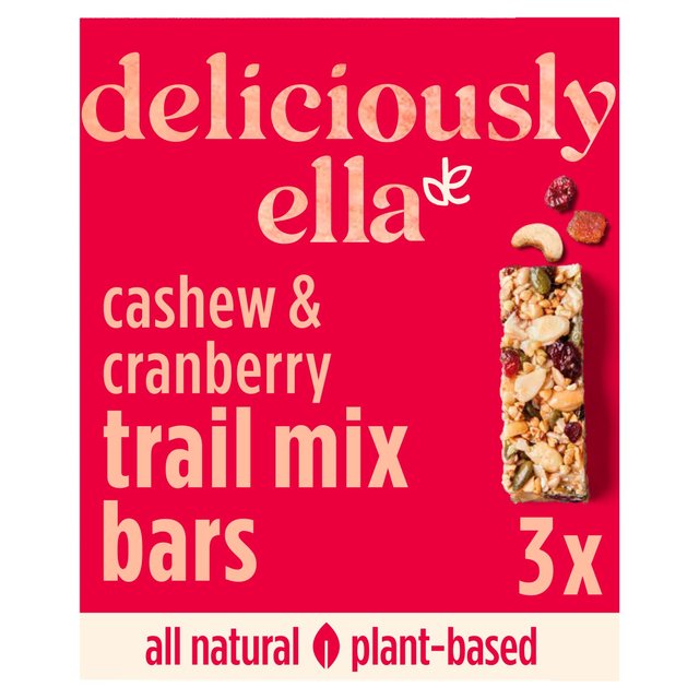 Deliciously Ella Cashew & Cranberry Bars   3 per pack GOODS M&S   