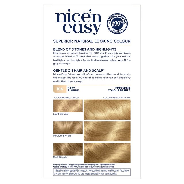 Clairol Nice'n Easy Hair Dye 10A Baby Blonde GOODS M&S   