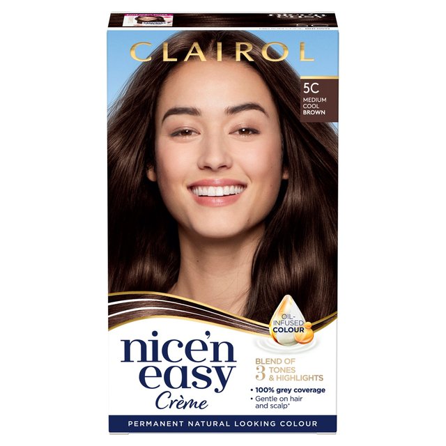 Nice n Easy Hair Dye Medium Cool Brown 5C GOODS M&S   