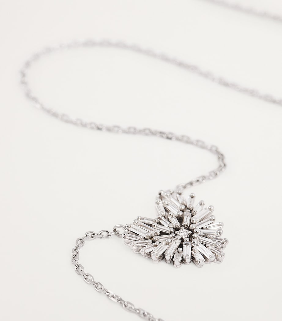 Suzanne Kalan white gold small heart diamond pendant (British brand)