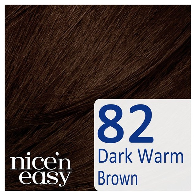 Clairol Nice'n Easy Semi-Permanent Hair Dye No Ammonia 82 Dark Warm Brown