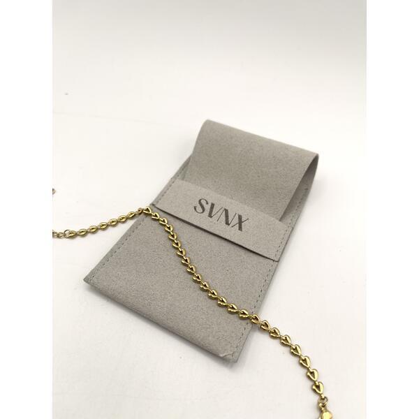 SVNX gold heart link bracelet in stainless steel - British product