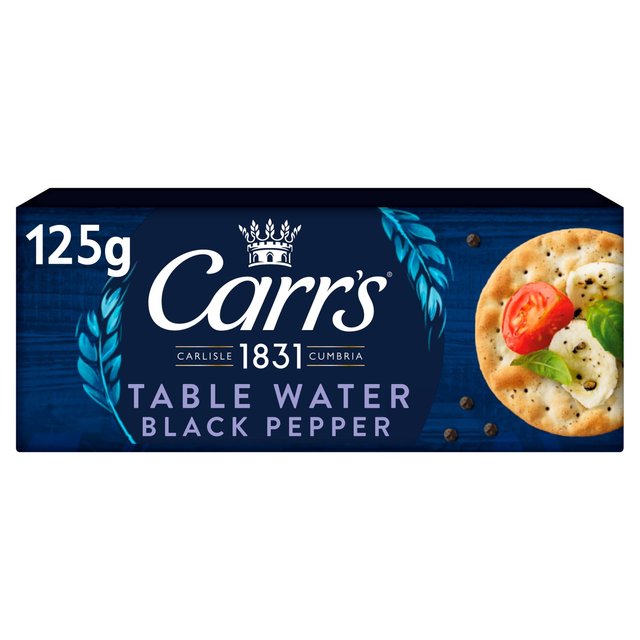 Carr's Table Water Cracked Black Pepper Crackers   125g GOODS M&S   