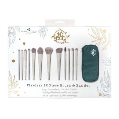 Superdrug So Eco Flawless 12 Piece Makeup Brush and Bag Set- Buy online at McGrocer