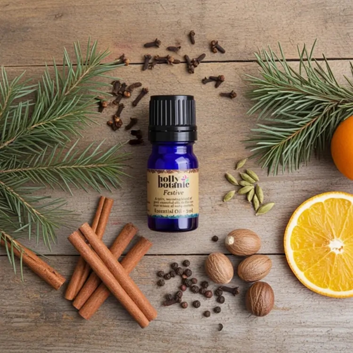 Holly Botanic festive essential oil blend 5ml (British brand)