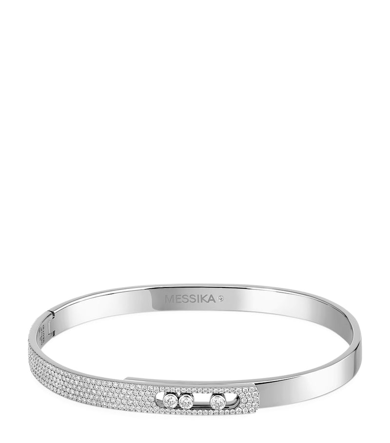 Messika Move Noa white gold bangle pavé diamond 0.90ct, UK version