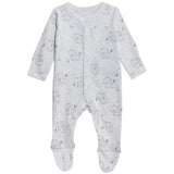 M&S 3 Pack Lion Sleepsuits Silver Grey 0-3 Years GOODS M&S   