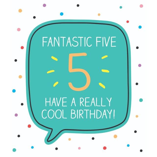 Fantastic Five 5th Birthday Card GOODS M&S   