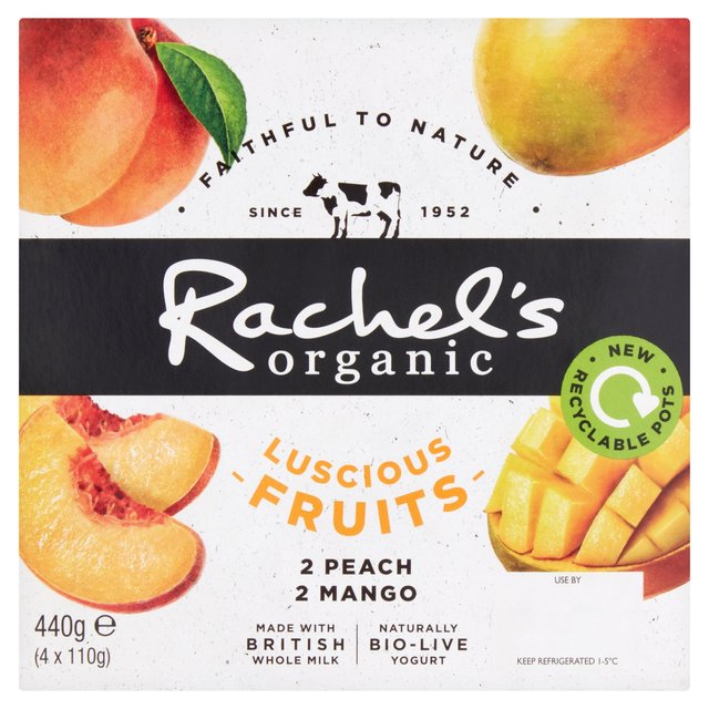 Rachel's Organic Luscious Fruits Peach & Mango   4 x 110g GOODS M&S   