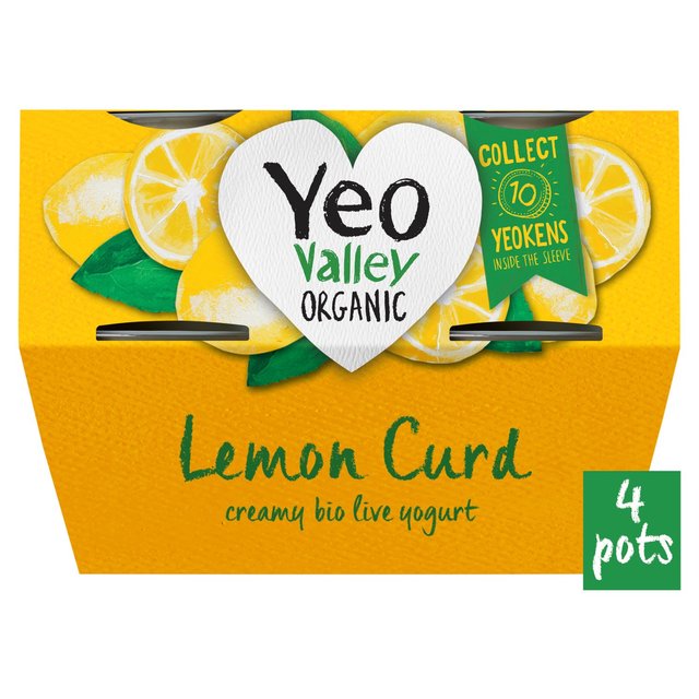 Yeo Valley Organic Lemon Curd Yoghurt   4 x 110g