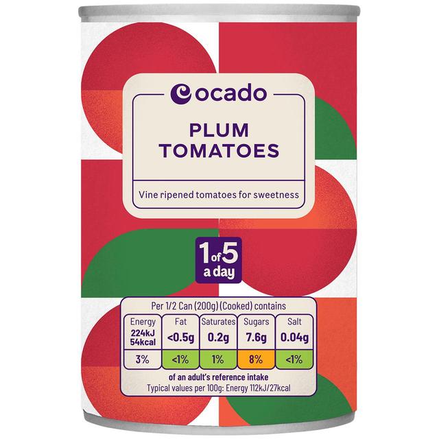 Ocado Italian Plum Tomatoes   400g